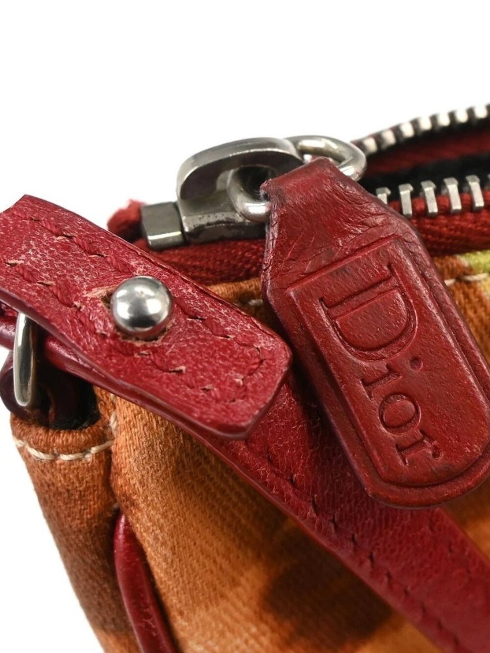 Christian Dior Red Canvas Dior's Victim Limited Saddle Handbag - Picture 6 of 11
